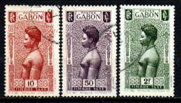 Gabon  - 1932  - Tb Taxe N° 24/29/32   - Oblit - Used - Postage Due