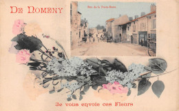 De NOMENY (Meurthe-et-Moselle) Je Vous Envoie Ces Fleurs - Rue De La Porte Basse - Nomeny