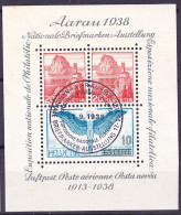 Schweiz Suisse 1938: "Aarau" Zu WIII 11 Mi Block 4 Yv BF4 Mit Stempel AARAU 21.9.38 BM-AUSSTELLUNG (Zu CHF 45.00 ) - Blocks & Sheetlets & Panes