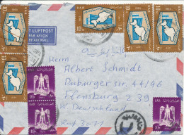 Egypt Air Mail Cover Sent To Germany With More Topic Stamps - Poste Aérienne