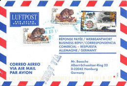 Chile Air Mail Cover Sent To Germany 1-10-2002 Topic Stamps One Of The Stamps Is Damaged - Chili