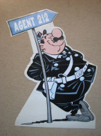 KOX & CAUVIN - GRAND AUTOCOLLANT "AGENT 212" (DUPUIS 1998) - Stickers