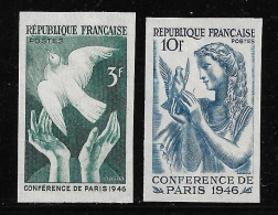 France. Conférence De La Paix, N°761/762** Non Dentelés. Cote 110€. - 1941-1950