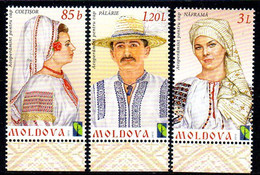 Moldavie Moldova 0681/83 Costumes Traditionnels, Chapeaux - Costumes