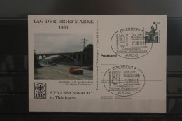 Deutschland 1991;Ganzsache Tag Der Briefmarke:ADAC In Thüringen:Eisenberg; SST - Privé Postkaarten - Gebruikt