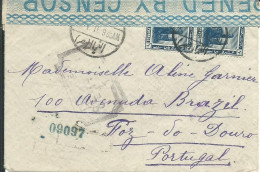 EGYPTE LETTRE CENSURE LE CAIRE POUR FOZ DO DOURO ( PORTUGAL ) DE 1916 LETTRE COVER - 1915-1921 Britischer Schutzstaat