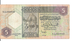 LIBYE 5 DINARS ND1991 VF P 60 A - Libië