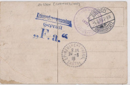 ALLEMAGNE  -ZOSSEN ( BRANDEBOURG ) GUERRE 14-18-CACHET MILITAIRE PRISONNIER DE GUERRE FRANÇAIS - Prisoners Of War Mail