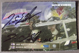 Jari Matti LATVALA Et Miikka ANTTILA - Signé / Hand Signed / Dédicace Authentique / Autographe - Rallyes