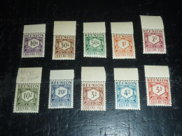 REUNION TIMBRE TAXE 1947 N°26/35 CHIFFRE-TAXE - NEUF SANS CHARNIERE (20/09) - Postage Due