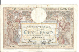 FRANCE 100 FRANCS 1939 VF P 86 B - 100 F 1908-1939 ''Luc Olivier Merson''