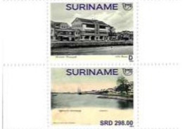Suriname 2023, UPAEP, Postcards, Old City, 2val. - UPU (Union Postale Universelle)