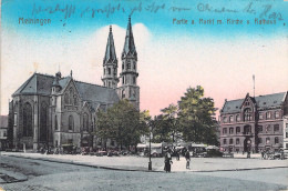 Meiningen - Partie Am Markt Mit Kirche Und Rathaus Gel.1920 - Meiningen