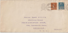 France 1931 Lettre Commerciale Pour Les USA, Levée Exceptionnelle Paris St Lazare Paquebots Avec Taxe Spéciale De 0.25 - 1921-1960: Modern Period