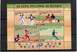 Cuba 2021 . 60 SERIE NACIONAL DE BEISBOL. S/S - Unused Stamps