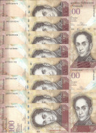 VENEZUELA 100 BOLIVARES 2014 VF P 93 H  ( 10 Billets ) - Venezuela