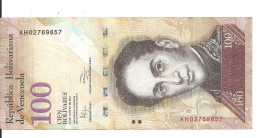 VENEZUELA 100 BOLIVARES 2014 VF P 93 H - Venezuela