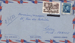 CANADA AFFRANCHISSEMENT COMPOSE SUR LETTRE POUR LA FRANCE 1951 - Storia Postale