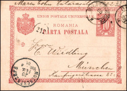 Romania 1901, Postal Stationery Bucharest To Munchen W./psm Munchen - Brieven En Documenten