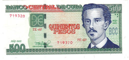 CUBA  P131d  500 PESOS  2022  XF-AU - Kuba