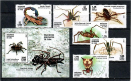 Cuba 2021 . Insects Spiders  Arachnids . 6v. + S/S - Ungebraucht