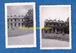 2 Photos Anciennes - BALAIVES ( Ardennes) - Château Brûlé à La Libération - RARE - P. Boulzicourt Butz Flize Singly WW2 - Krieg, Militär