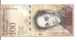 VENEZUELA 100 BOLIVARES 2012 VF P 93 E - Venezuela