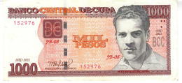 CUBA  P132b  1000 PESOS  2021  XF - Kuba