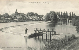 Malicorne * Vue Sur Le Barrage * écluse * Pêcheur Pêche à La Ligne - Malicorne Sur Sarthe