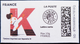 France > Personnalisés Sport K Karaté Lettre Suivie - Druckbare Briefmarken (Montimbrenligne)