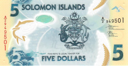 SOLOMONS ISLANDS NLP 5 DOLLARS 2019 #A/2  UNC. - Isla Salomon