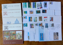 LOTTO DI  22  CARTOLINE POSTALI NUOVE + 3 USATE + 5 FOLDER DI CARTOLINE POSTALI DEL VATICANO - Lotti E Collezioni