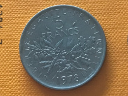 Münze Münzen Umlaufmünze Frankreich 5 Francs 1978 - 5 Francs