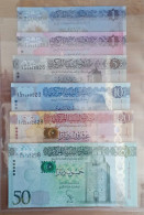 Libya COMPLETE LOT 1 1 Variant 5 10 20 50 Dinar 2013-2015 UNC - Libya