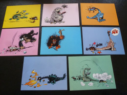 Monstres De Franquin - Série Complète De 8 Cartes Postales - 1989 - Cartoline Postali