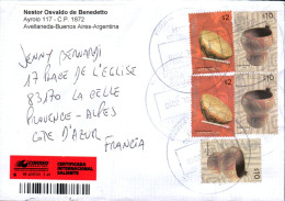 ARGENTINE AFFRANCHISSEMENT COMPOSE SUR  LETTRE RECOMMANDEE POUR LA FRANCE 2010 - Briefe U. Dokumente