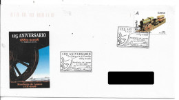 SPAIN. POSTMARK. 125th ANNIV. RAILROAD PALENCIA - A CORUÑA. MONFORTE DE LEMOS. 2008 - Otros & Sin Clasificación