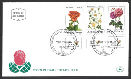 ISRAËL. N°886-8 De 1981 Sur Enveloppe 1er Jour. Roses. - FDC