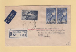 Australie - 1958 - Recommande Destination France - Melbourne Elizabeth Street - Covers & Documents