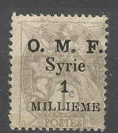 SYRIE N° 25 Décalage MI De MILLIEME Plus Bas NEUF*  CHARNIERE / Hinge  / MH - Unused Stamps