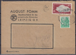 ⁕ Germany DDR 1960 ⁕ August Fomm, LEIPZIG Cover With A Window To Zagreb - Sobres - Usados