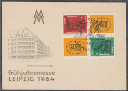 SALE !! 50 % OFF !! ⁕ Germany DDR 1964 ⁕ Leipzig, Spring Fair Mi.1012/1013 ⁕ FDC Postcard - Cartes Postales - Oblitérées