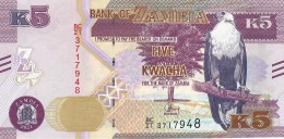 ZAMBIA P57d 5  KWACHA 2021 #BC/21  UNC. - Sambia