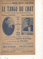 Partition LE TANGO  DU  CHAT  Scotto Et Raider - Cancionero