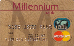 GREECE - Millennium Bank Gold MasterCard(reverse TAG Systems), 01/07, Used - Tarjetas De Crédito (caducidad Min 10 Años)