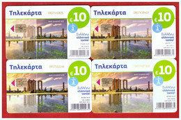 GREECE: 2019 M-188-191 "Temple Of Olympian Zeus" Puzzle Of 4. Used Set 04/19 - 08/19. (40.000ex) - Grecia