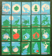 Kerst Christmas XMAS Weihnachten NOEL NVPH 1788-1807 (Mi 1683-1702) 1998 Gestempeld / USED NEDERLAND / NIEDERLANDE - Oblitérés