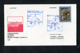 "PORTUGAL" 1973, Erstflugbrief LH 206/207 Mit Boeing 727 "Lissabon-Stuttgart" (B547) - Cartas & Documentos