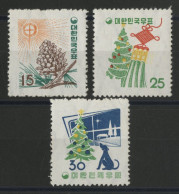 COREE DU SUD N° 201 à 203 NATIVITE Cote 40 € Neufs ** (MNH) TB - Korea (Zuid)