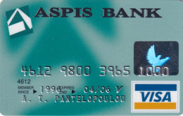 GREECE - ASPIS Bank Visa(reverse Schlumberger Solaic), 09/02, Used - Tarjetas De Crédito (caducidad Min 10 Años)